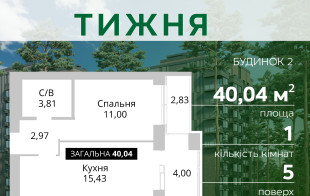 Пропозиція «КВАРТИРА ТИЖНЯ»!